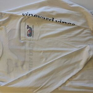 Vineyard Vines White Long Sleeve Tee Minimalist Design